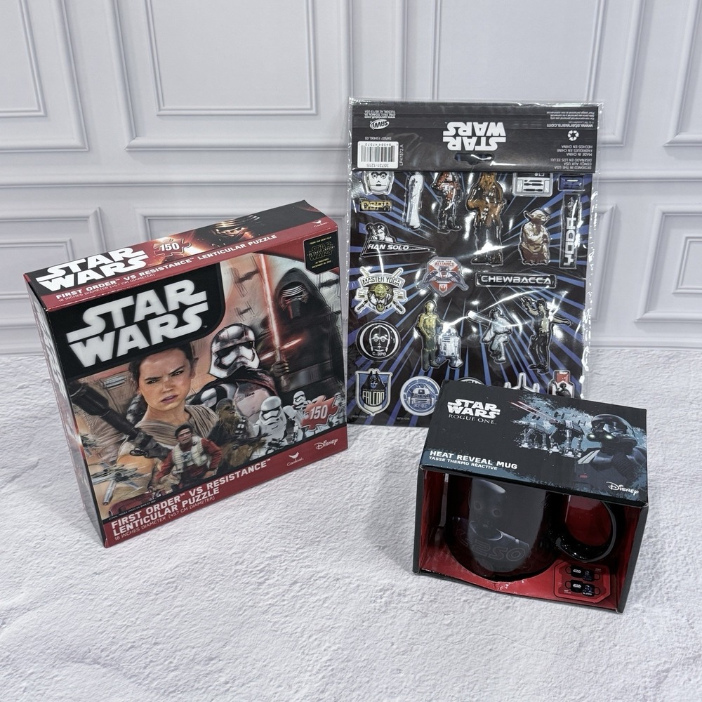 Star Wars Collectors Lot Puzzle Mug Stickers Roque One First Order New Items
